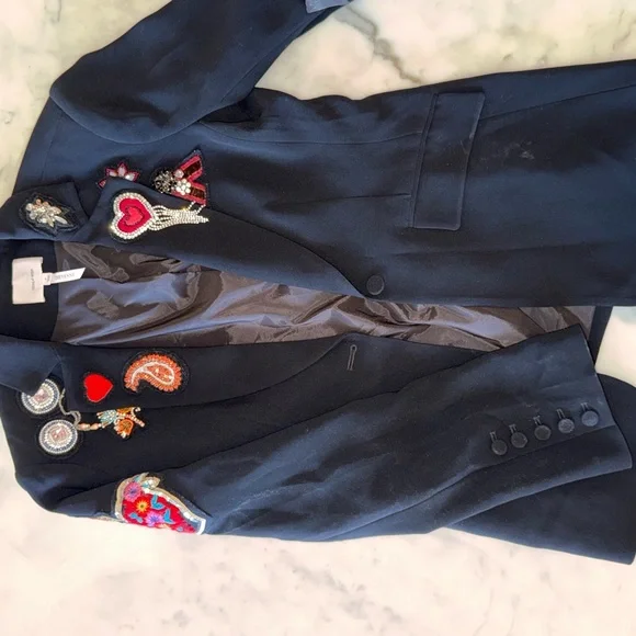 Cinq à Sept Black Embellished Blazer - Picture 4 of 7